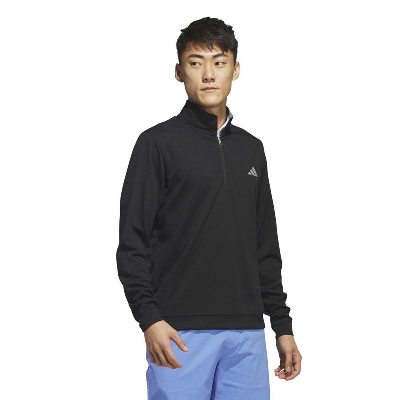 adidas Elevated 1/4 Zip Golf Sweater - Black - main image