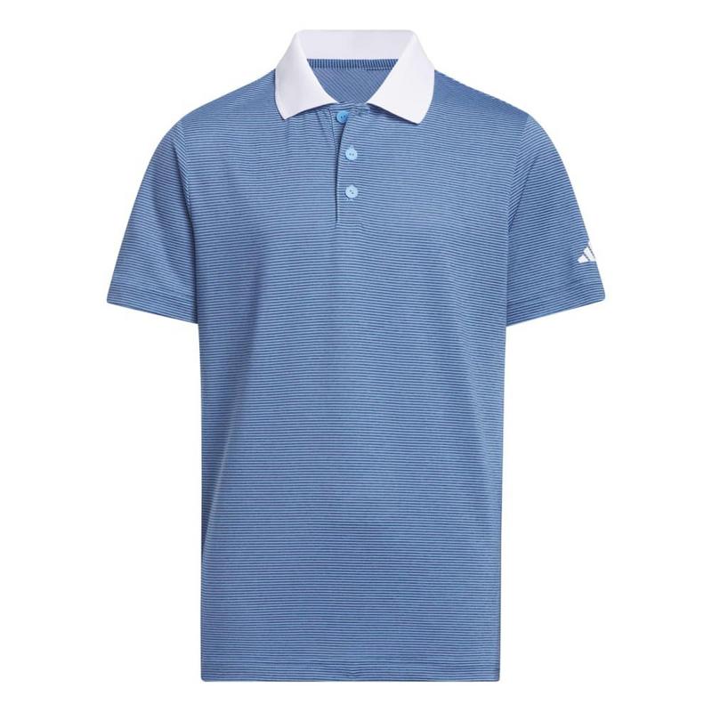 adidas Junior Striped Golf Polo - Navy - main image