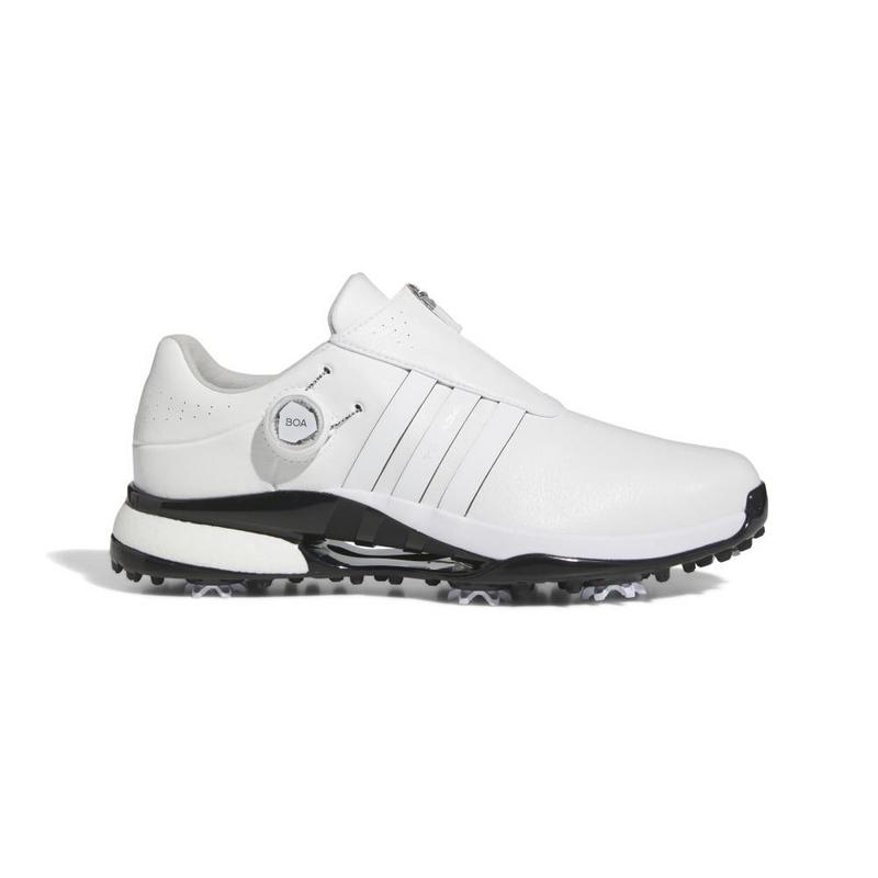 adidas Tour360 24 BOA Boost Golf Shoes - White/White/Black - main image