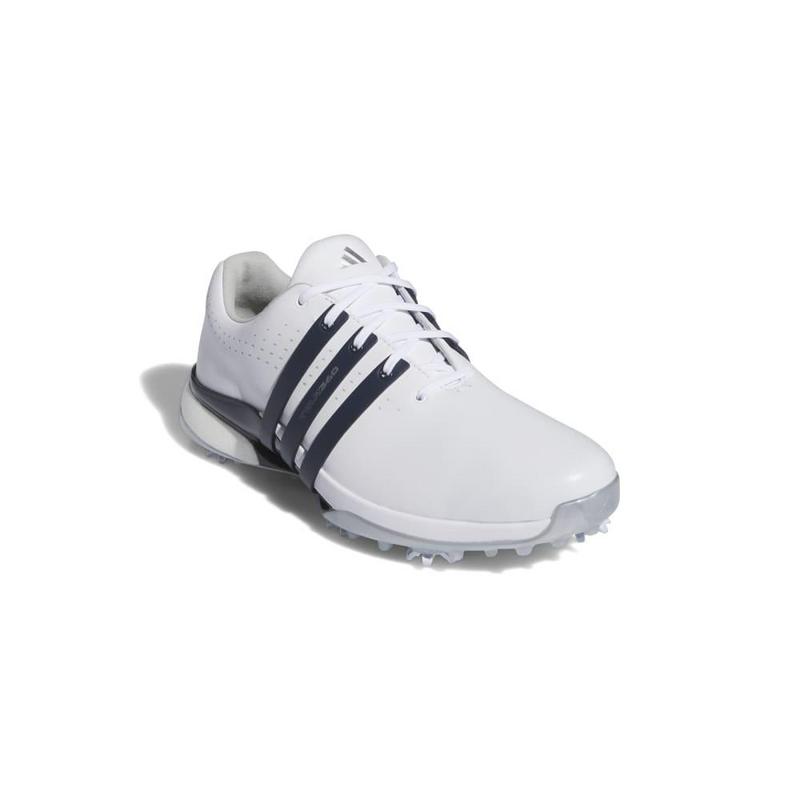 adidas Tour360 24 Boost Golf Shoes - White/Navy/Silver - main image