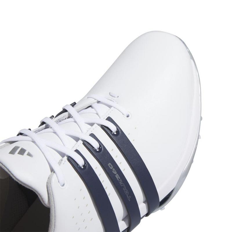 adidas Tour360 24 Boost Golf Shoes - White/Navy/Silver - main image