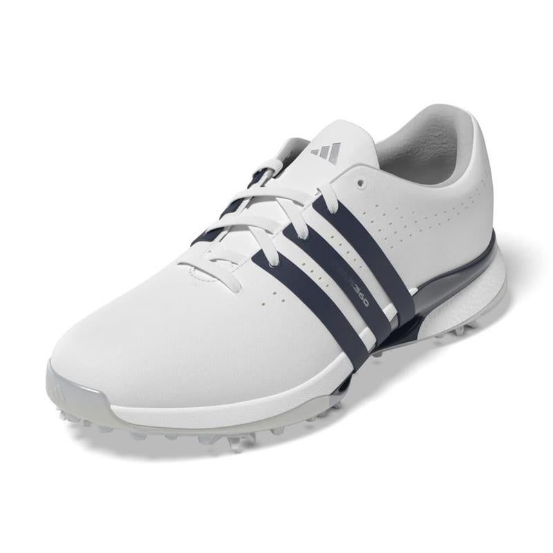 adidas Tour360 24 Boost Golf Shoes - White/Navy/Silver - main image