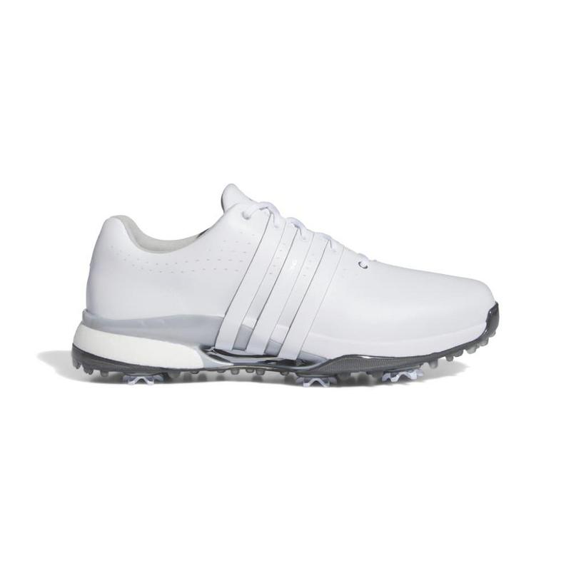 adidas Tour360 24 Boost Golf Shoes - White/White/Silver - main image