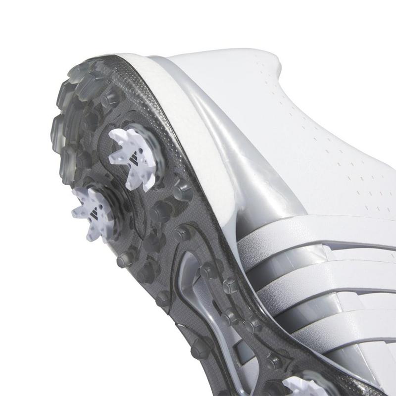 adidas Tour360 24 Boost Golf Shoes - White/White/Silver - main image