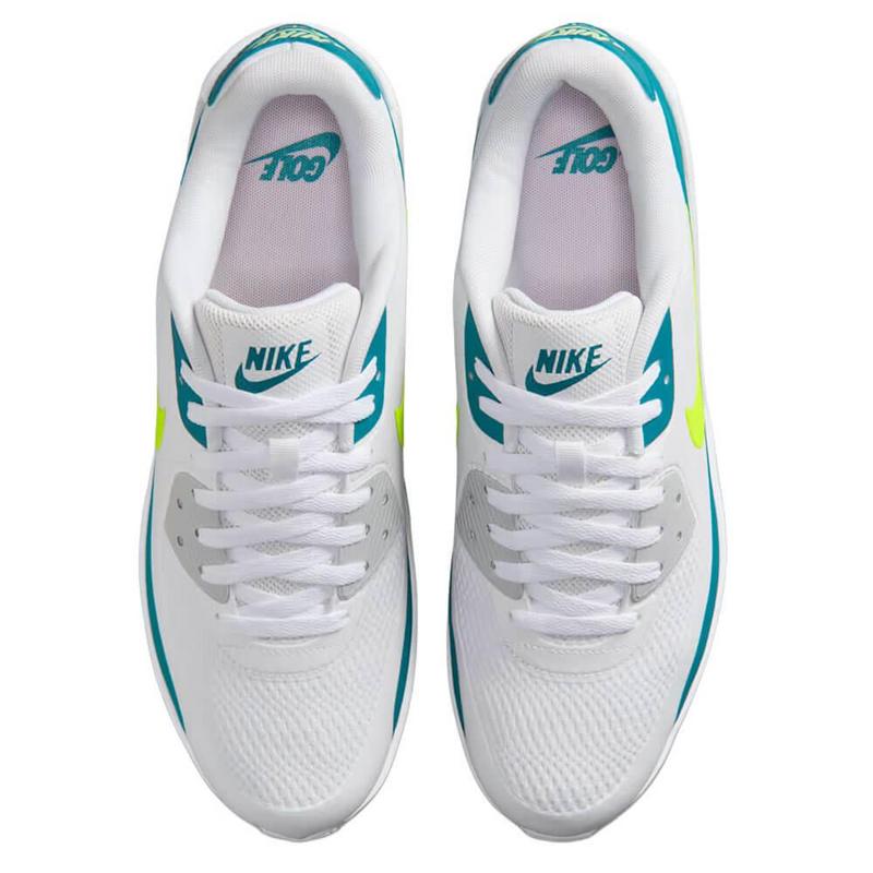 Nike Air Max 90 G Golf Shoes - White/Volt/Bright Spruce - main image
