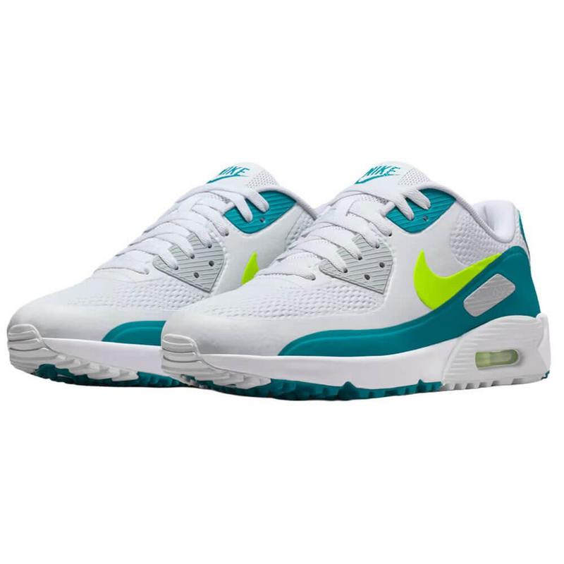 Nike Air Max 90 G Golf Shoes - White/Volt/Bright Spruce - main image