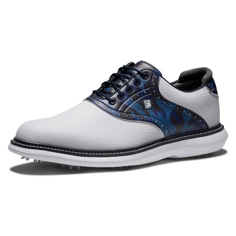 FootJoy Traditions Golf Shoes - White/Navy/Multi - main image