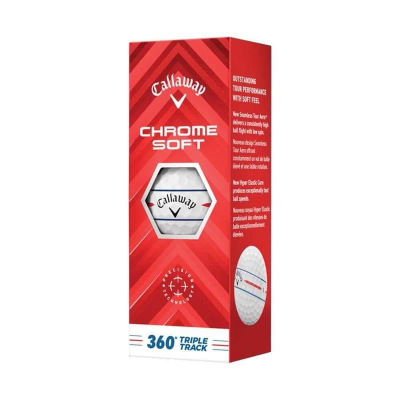 Callaway Chrome Soft 360 Triple Track Golf Balls - White - main image