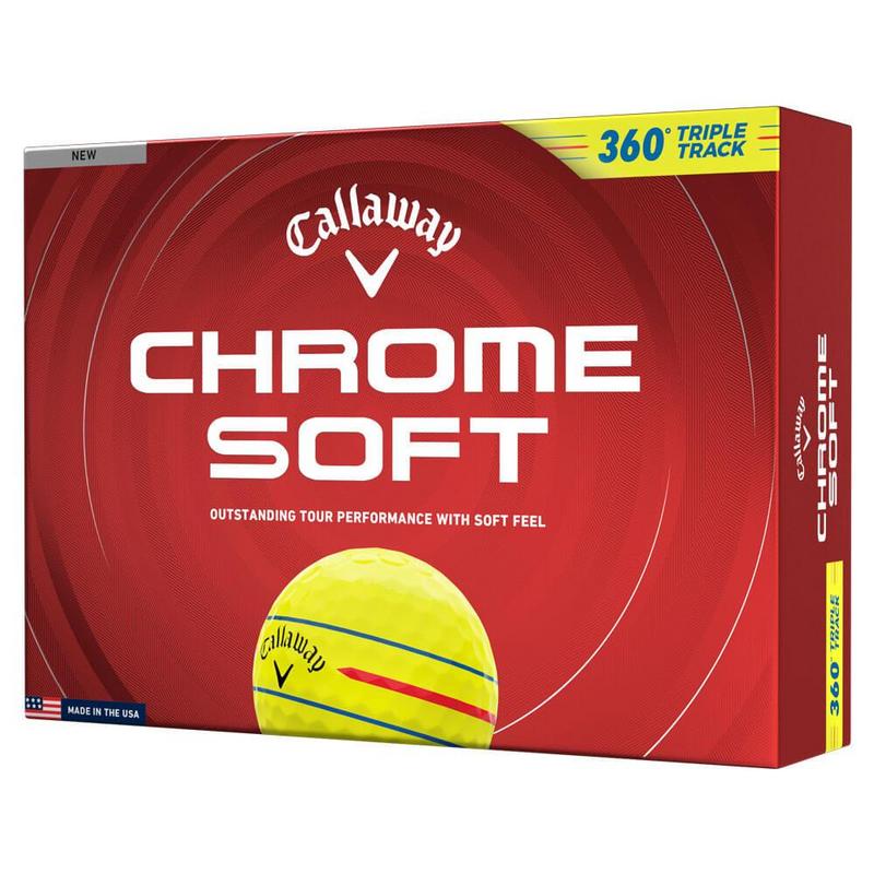 Callaway Chrome Soft 26 360 Triple Track Golf Balls - Yellow