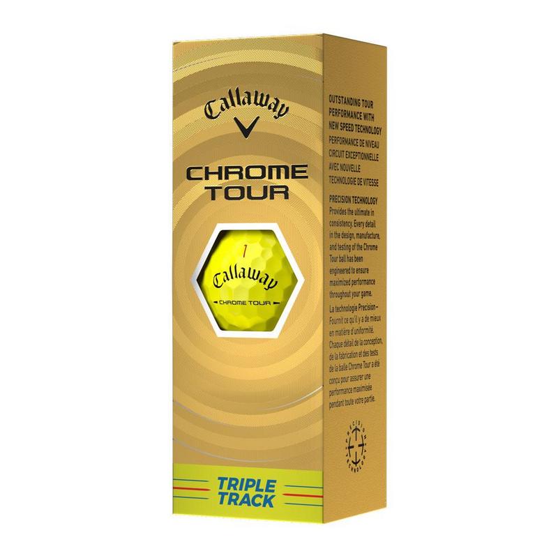 Callaway Chrome Tour 26 Triple Track Golf Balls - Yellow - main image