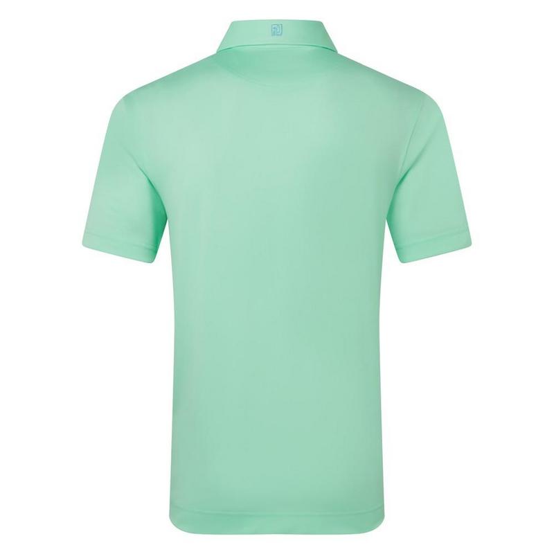 Footjoy Stretch Pique Solid Golf Polo Shirt - Sea Glass Blue - main image
