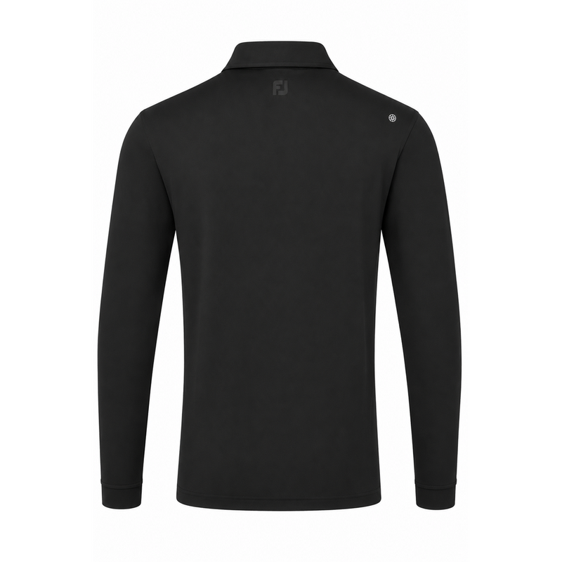 FootJoy ThermoSeries Long Sleeve Golf Polo Shirt - Black - main image