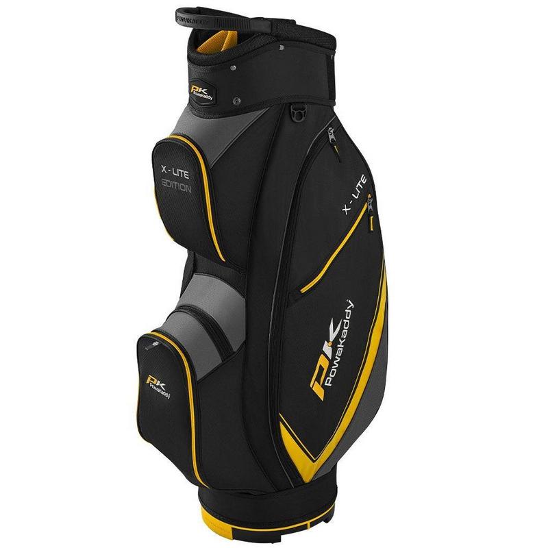 PowaKaddy X-Lite Edition Golf Trolley Bag - Black/Titanium/Yellow - main image