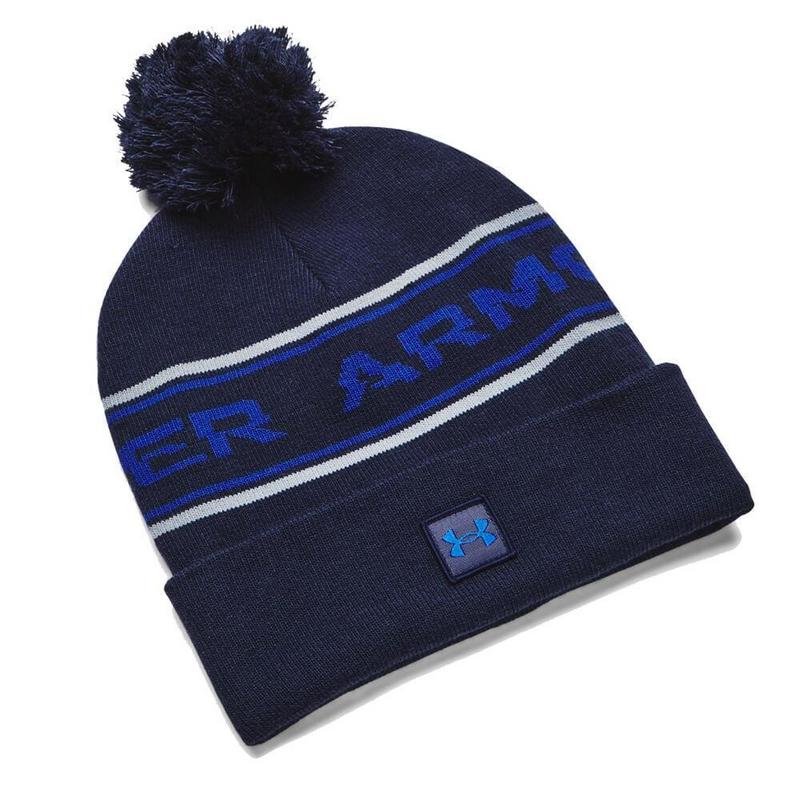 Under Armour Halftime Golf Pom Beanie Hat - Midnight Navy/Steel - main image