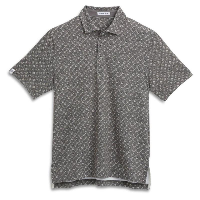 Ashworth Paisley Golf Polo - Charcoal - main image