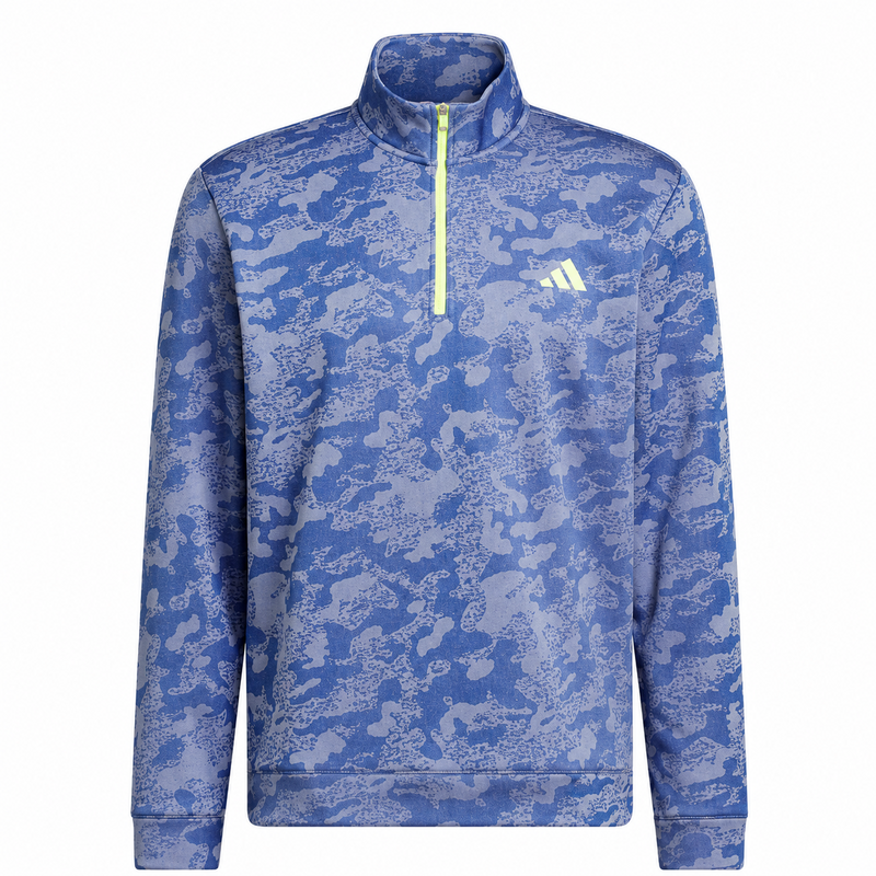 adidas Ultimate DWR 1/4 Zip Golf Sweater - Dual Indigo/Frozen Lemon - main image