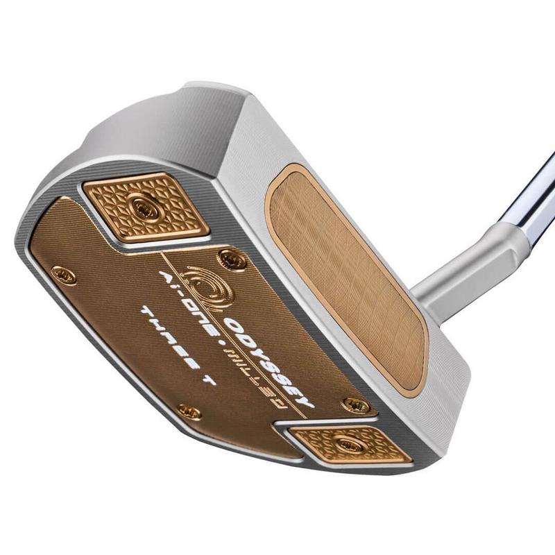 Odyssey Ai-ONE Milled Silver Three T Slant Golf Putter - main image