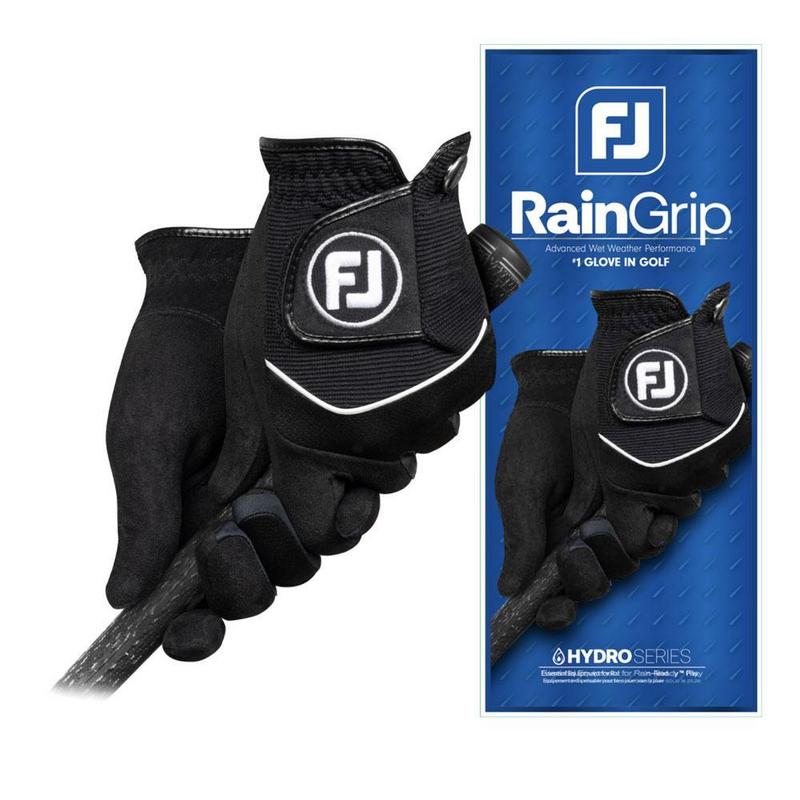 FootJoy RainGrip Men's Golf Gloves Pair - Black - main image