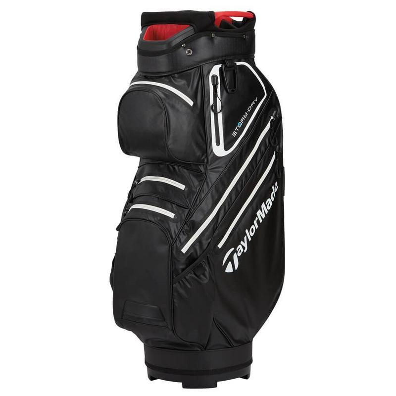 TaylorMade Storm Dry Waterproof Golf Cart Bag Black/White/Red - main image