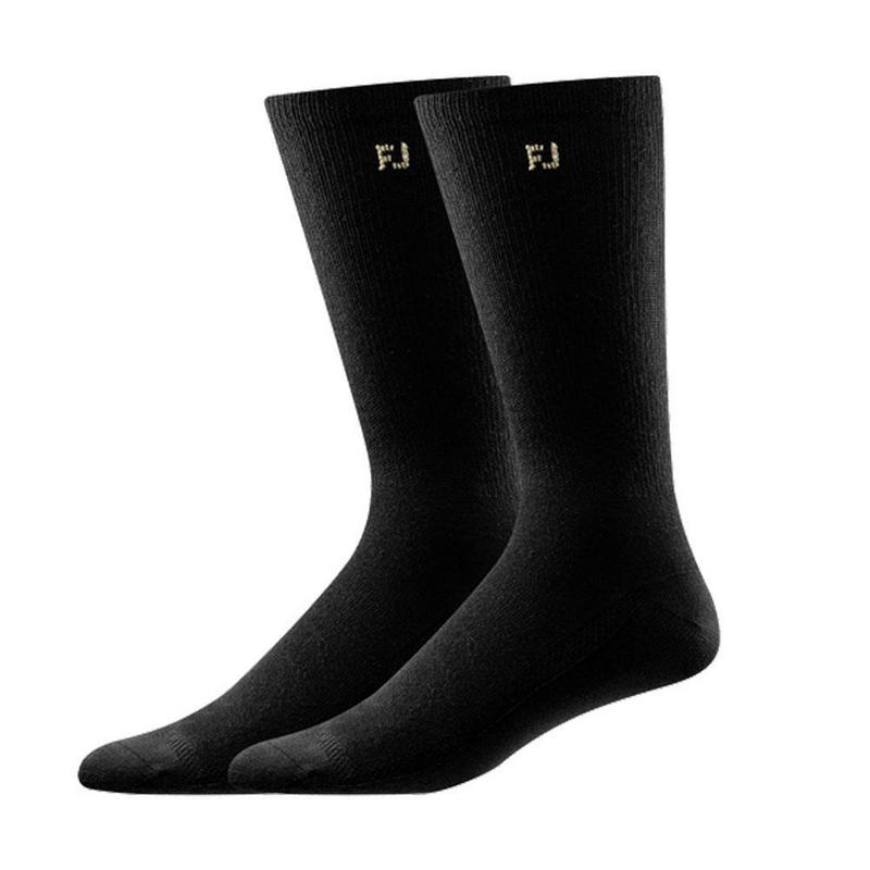 FootJoy ProDry Crew Golf Socks 2-Pair Pack - Black - main image