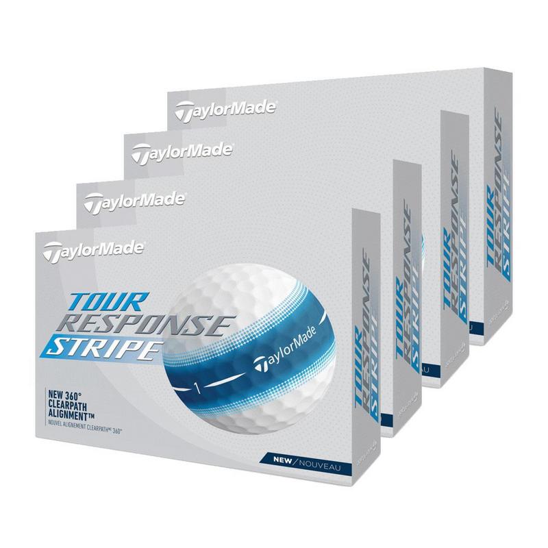 TaylorMade Tour Response Stripe Golf Balls - White/Blue (4 FOR 3) - main image