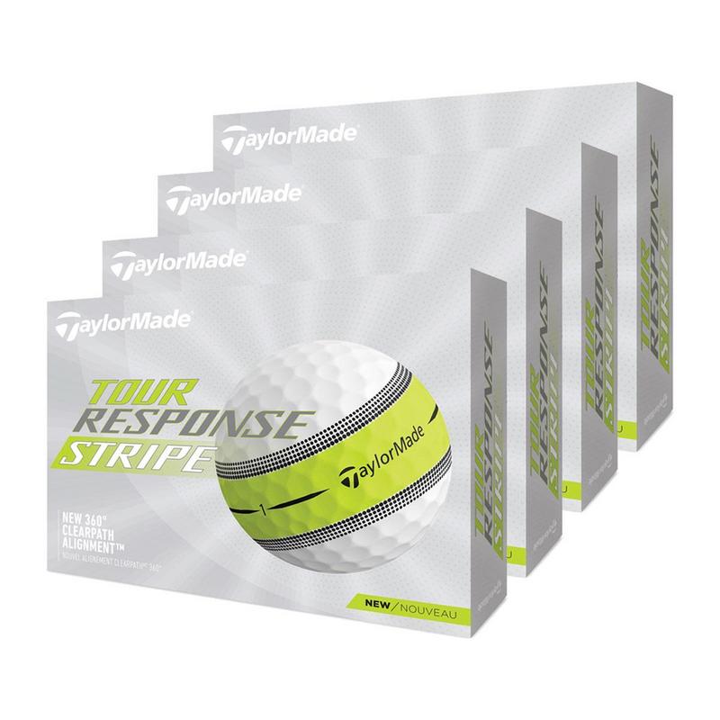 TaylorMade Tour Response Stripe Golf Balls - White/Green (4 FOR 3) - main image