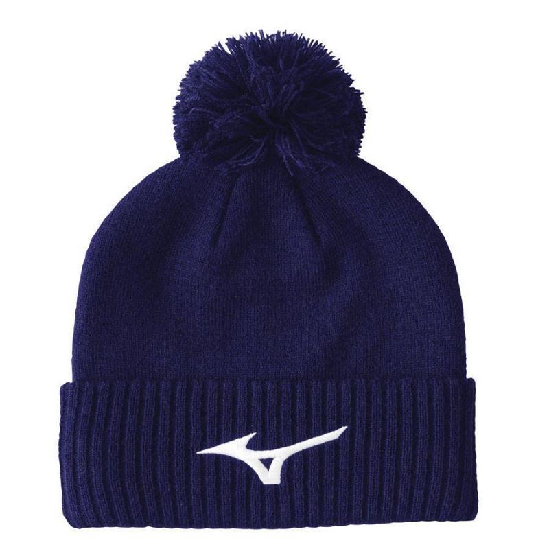 Mizuno Crested Bobble Hat - Navy - main image