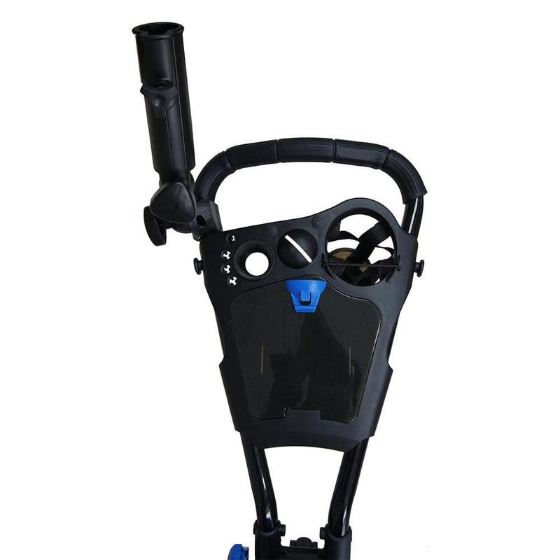 SkyMax Qwik Fold 3.0 3-Wheel Push Cart - Black/Blue - main image