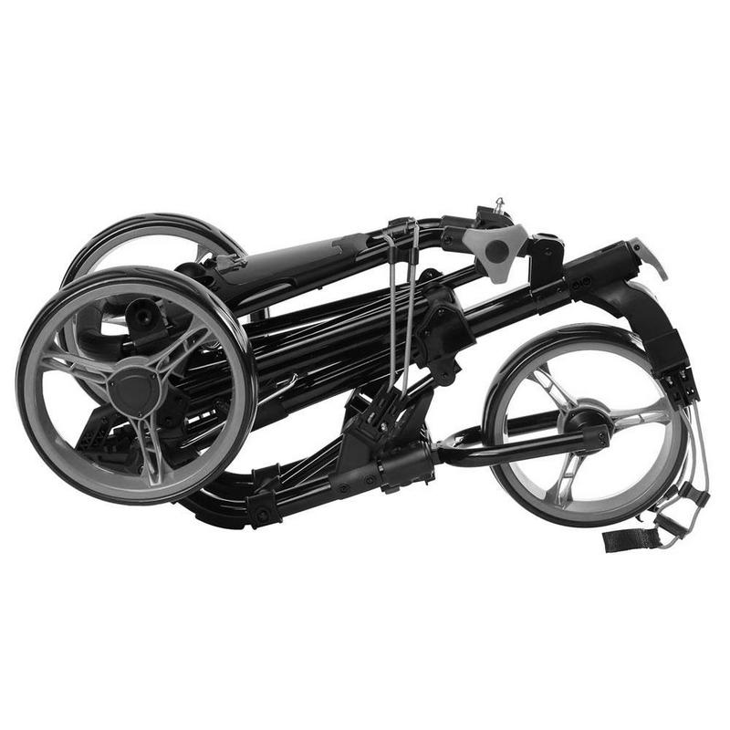 SkyMax Qwik Fold 3.0 3-Wheel Push Cart - Black  - main image