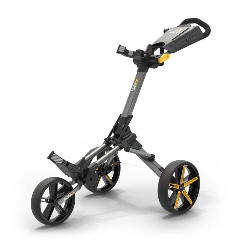 PowaKaddy MICRA Golf Push Trolley - Yellow - main image