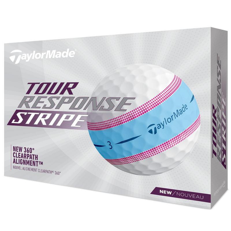 TaylorMade Tour Response Stripe Golf Balls - White/Blue/Pink (4 FOR 3) - main image