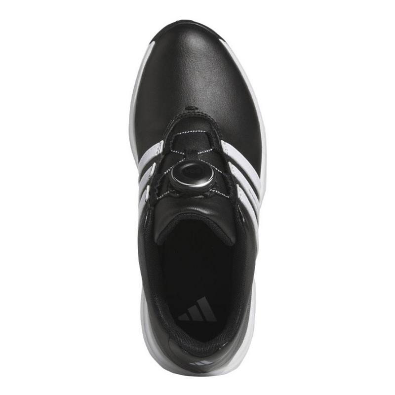 adidas Tour360 24 BOA Junior Golf Shoes - Black/White/Iron - main image