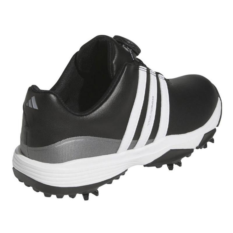 adidas Tour360 24 BOA Junior Golf Shoes - Black/White/Iron - main image