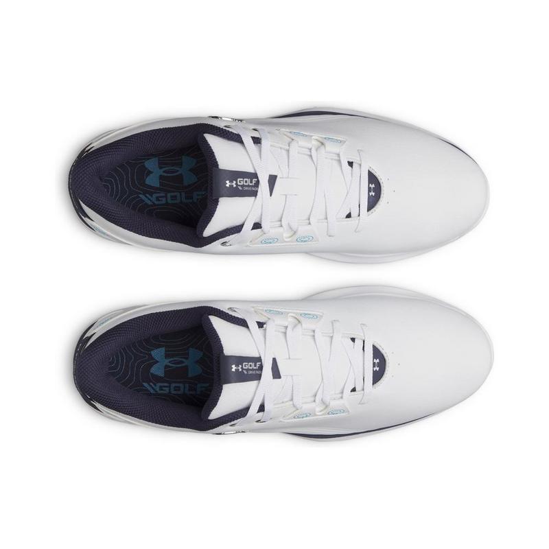 Under Armour UA Drive Fade 2 Spikeless Golf Shoes - White/White/Metallic Silver - main image
