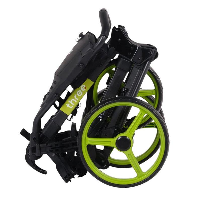 Wishbone Cube Three Golf Push Trolley - Charcoal/Lime - main image