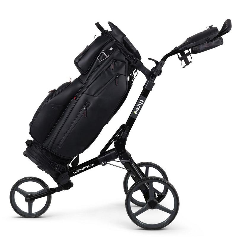 Wishbone Cube Three Golf Push Trolley - Charcoal/Black - main image