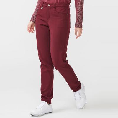 Rohnisch Heat Women's Golf Trouser - Burgundy - thumbnail image 2