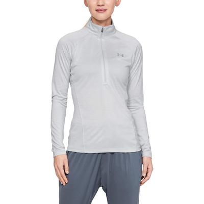 Under Armour Womens UA Tech Twist 1/2 Zip Golf Top - Grey - thumbnail image 4