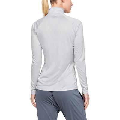 Under Armour Womens UA Tech Twist 1/2 Zip Golf Top - Grey - thumbnail image 6