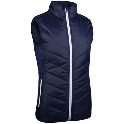 Sunderland Tania Ladies Golf Padded Gilet - Navy/White