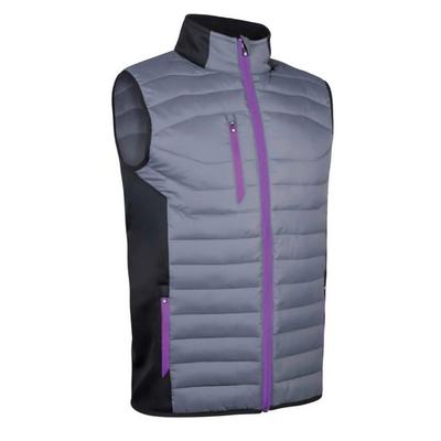 Sunderland Anton Mens Padded Golf Gillet - Gunmetal/Black/Ultraviolet