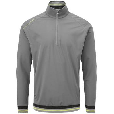 Oscar Jacobson Ramsey Half Zip Golf Top - Pewter Grey