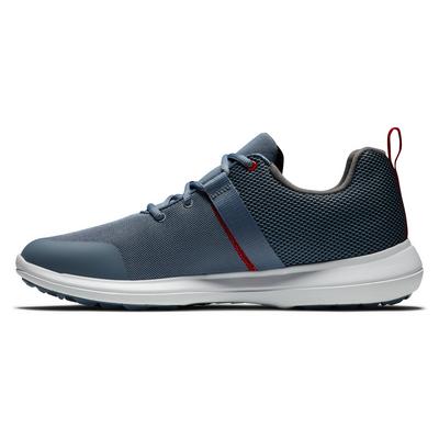 FootJoy Flex Golf Shoes - Steel Blue/Red - thumbnail image 3