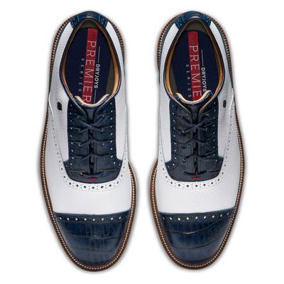 FootJoy Premiere Series Tarlow Golf Shoes - White/Navy - thumbnail image 3