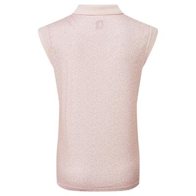 FootJoy Womens Cap Sleeve Interlock Print - Blush Pink - thumbnail image 2