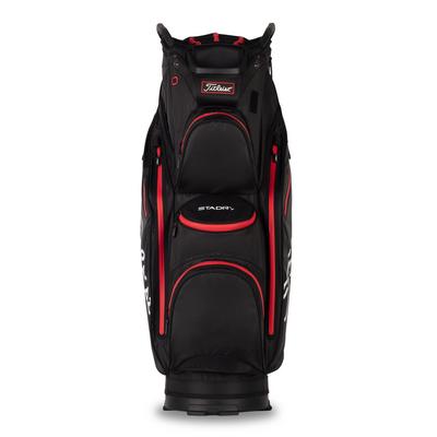 Titleist StaDry Waterproof 14 Way Golf Cart Bag - Black/Red - thumbnail image 4