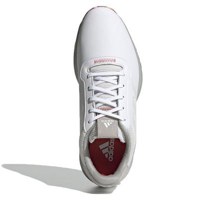 adidas S2G Spikeless Golf Shoes - White/Grey/Red - thumbnail image 3