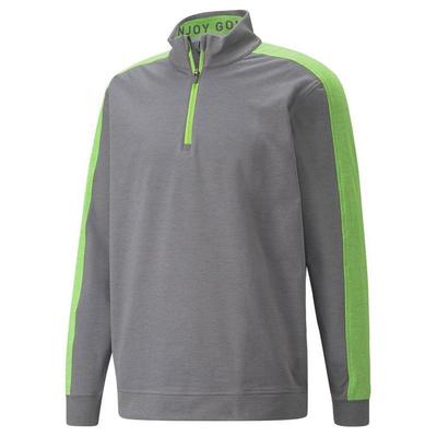 Puma Cloudspun T7 1/4 Zip Golf Jumper - Quiet Shade/Green