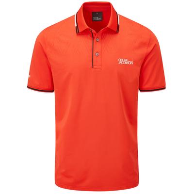 Oscar Jacobson Buxton Mens Golf Polo Shirt - Fiesta