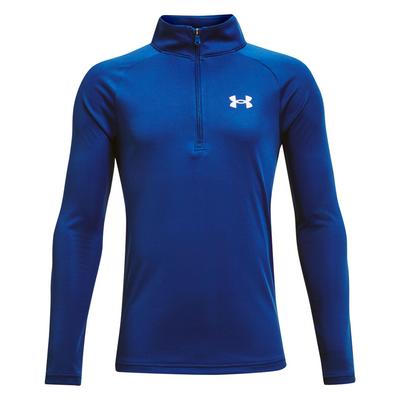 Under Armour Boys Tech 2.0 1/2 Zip Golf Top - Blue - thumbnail image 1